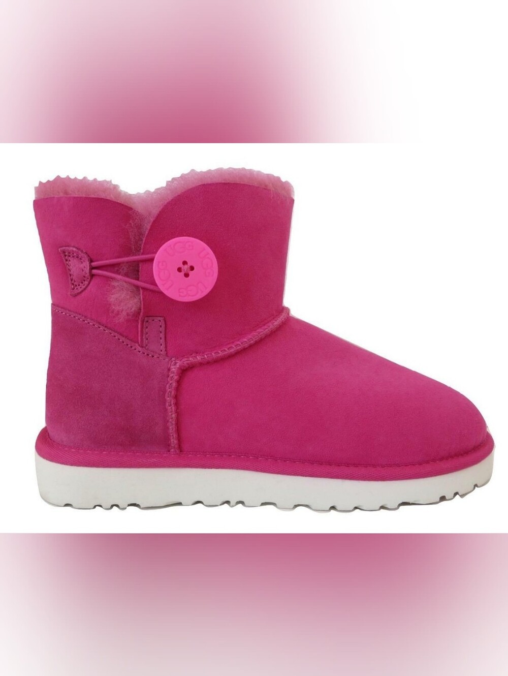 UGG Classic Mini Bailey Barbie Pink Button boot